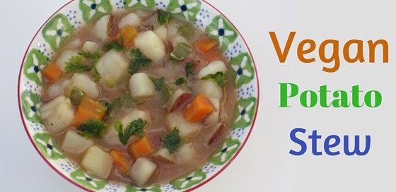Vegan potato stew with a protein option