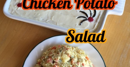 Nutritious, filling, and a bit tangy chicken potato salad.