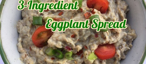 3-Ingredient eggplant spread - quick and delicious.